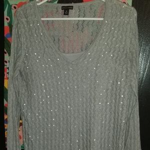 Dana Buchman sweater, size medium, gray